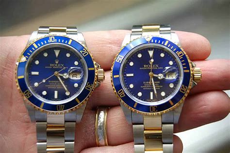 rolex submariner blue fake vs real|rolex submariner knockoff watches.